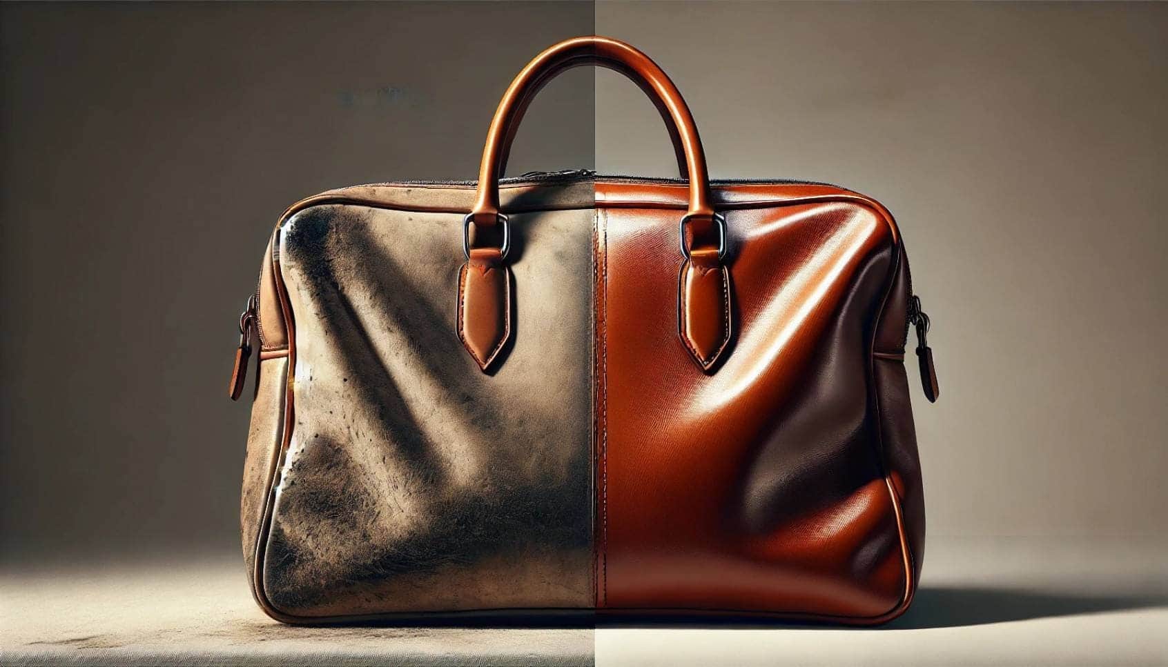 高級皮包用品清潔前後對比圖
